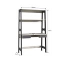 Ver mais imagens de Conjunto Escritório Home Office Primazzia 02 Peças Escrivaninhas com Estante Grafite Off White Cinza