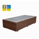 Ver imagem 2 de Cama Báu Box Base Solteiro Courino Marrom