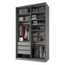 Ver imagem 5 de Closet Solteiro 100% MDF BP 139,5cm 3 Gavetas Sion