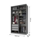 Ver imagem 6 de Closet Solteiro 100% MDF BP 139,5cm 3 Gavetas Sion