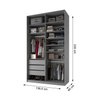 Closet Solteiro 100% MDF BP 139,5cm 3 Gavetas Sion - 6
