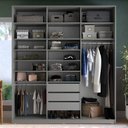 Ver imagem 2 de Closet Casal 100% MDF BP 208,5cm 3 Gavetas Sion