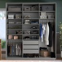Ver imagem 5 de Closet Casal 100% MDF BP 208,5cm 3 Gavetas Sion Cinza/Urbi