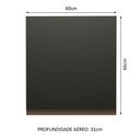 Ver imagem 3 de Armário de Cozinha Aéreo 60 cm 1 Porta Preto Reims Madesa