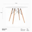 Ver imagem 3 de Conjunto Mesa Jantar 110cm Mdf Tx e 4 Cadeiras Eiffel