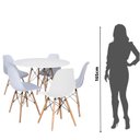 Ver imagem 5 de Conjunto Mesa Jantar 110cm Mdf Tx e 4 Cadeiras Eiffel