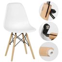 Ver imagem 7 de Conjunto Mesa Jantar 110cm Mdf Tx e 4 Cadeiras Eiffel