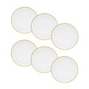 Ver imagem 1 de Prato de Festa Silverfestas Sobremesa 19cm Borda Dourada 6 Un Silverplastic