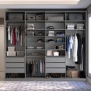Ver imagem 1 de Closet Casal 100% MDF BP 277cm 6 Gavetas Sion Cinza/Urbi