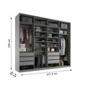 Closet Casal 100% MDF BP 277cm 6 Gavetas Sion - 3