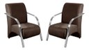 Ver imagem 3 de Conjunto Sevilha 2 Poltronas + 1 Namoradeira Braço Metal Decoração Recepção Sala - Veludo Marrom