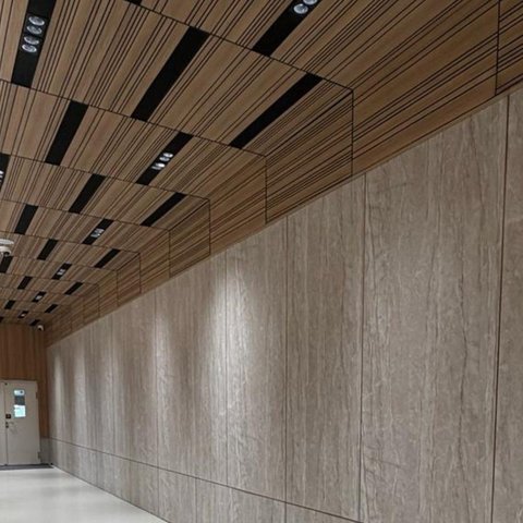 Painel Ripado Wide Angelim PAG1 Graddus Barra 2,85ml Marrom/Madeira