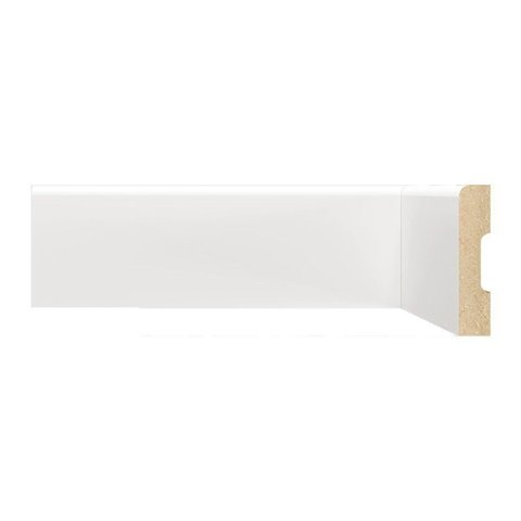 Kit com 20 Barras Rodapé MDF 700 15MMX7CMMETRO Linear 48m Branco/Liso Moldufama