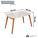 Ver imagem 3 de Conjunto Sala de Jantar Mesa Tampo Vidro/MDF com 4 Cadeiras Ceci