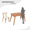 Ver imagem 5 de Conjunto Sala de Jantar Mesa Tampo MDF com 4 Cadeiras Ceci Yescasa Marrom