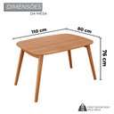Ver imagem 3 de Conjunto Sala de Jantar Mesa Tampo MDF com 4 Cadeiras Ceci Yescasa