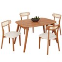 Ver imagem 2 de Conjunto Sala de Jantar Mesa Tampo MDF com 4 Cadeiras Ceci Yescasa Marrom