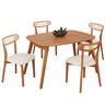 Conjunto Sala de Jantar Mesa Tampo MDF com 4 Cadeiras Ceci - 2