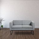Ver imagem 1 de Sofá Fixo 2 Lugares para Sala de Estar Cinza