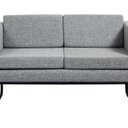 Ver imagem 2 de Sofá Fixo 2 Lugares para Sala de Estar Cinza