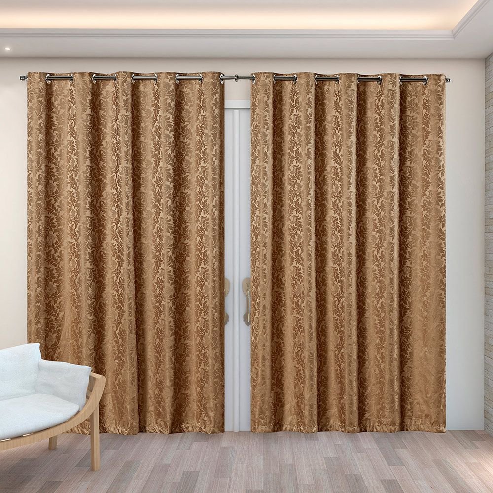 Cortina Sala Quarto Jacquard Avela 6,00x2,80 Semi Blackout - 2