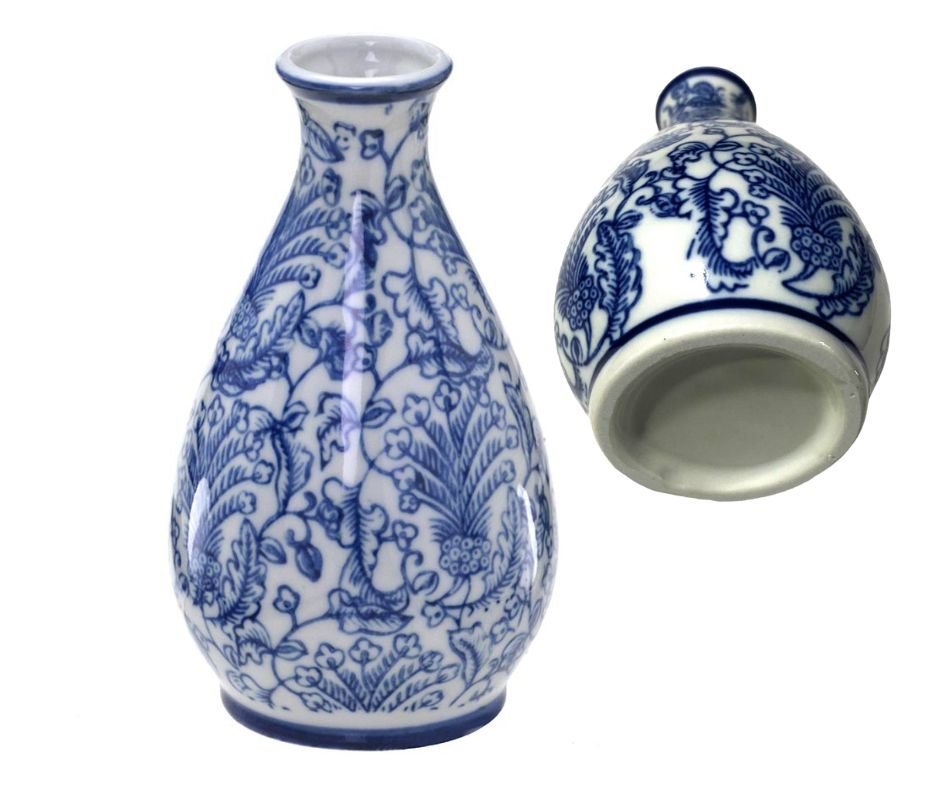 Mini Vaso de Cerâmica Portuguesa Decorativo Colonial Vintage Espressione Vaso Cerâmico Decorativo Co - 2
