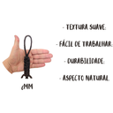 Ver imagem 2 de Cordão de Algodão Trancelim 6mm para Artesanato e Macramê Marrom 50 Mts