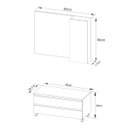 Ver imagem 4 de Kit Gabinete Gaveteiro com Espelheira para Banheiro Mármore Branco