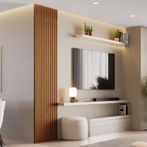 Painel Ripado Milão 2,50x0,58x3,3mm(1,45)m² Ecorevest Marrom/Freijó