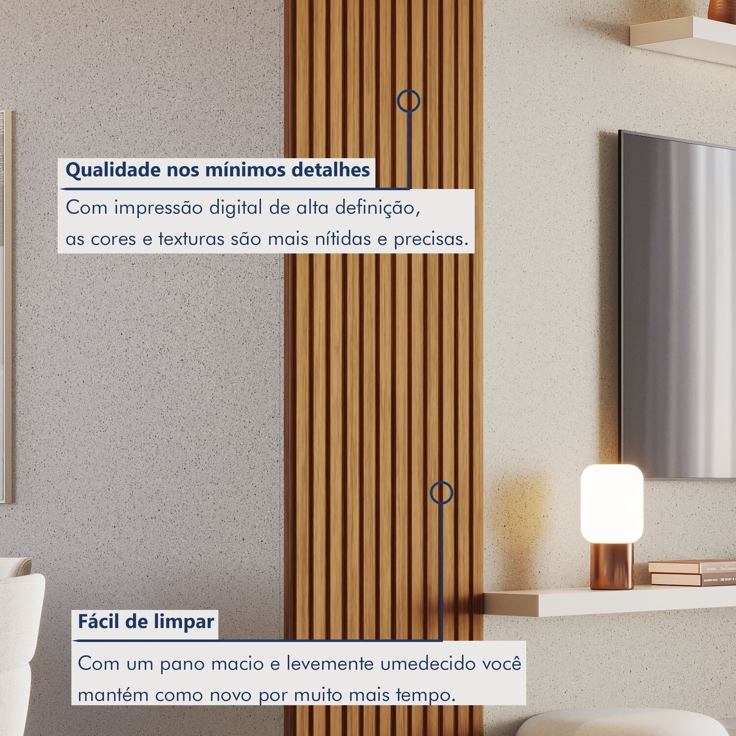 Painel Ripado Milão 2,50x0,58x3,3mm(1,45)m² Ecorevest - 5