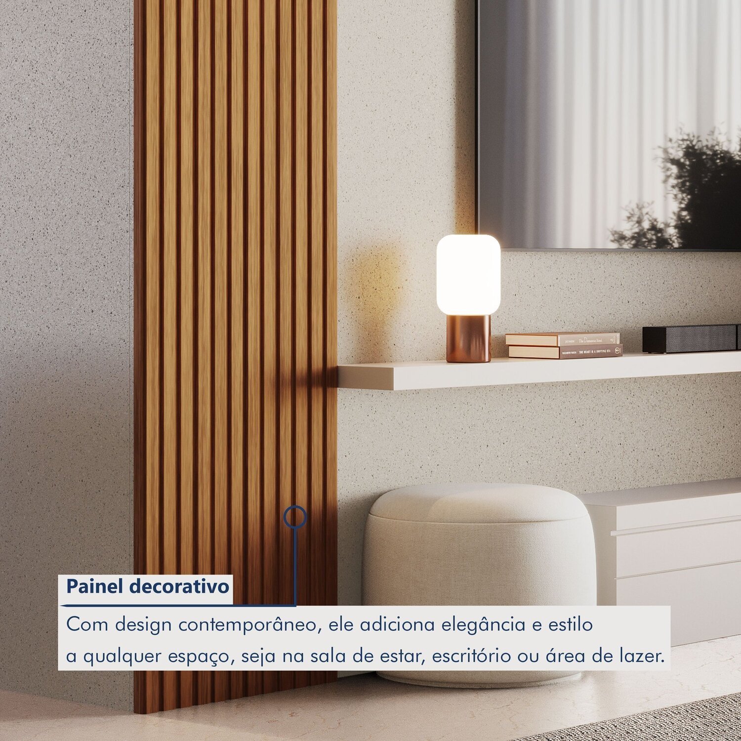 Painel Ripado Milão 2,50x0,58x3,3mm(1,45)m² Ecorevest - 7