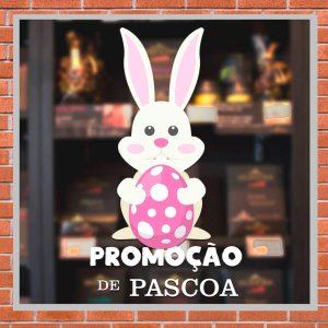 Adesivo para Vitrine Promoção Páscoa 3-Medio 55x97cm