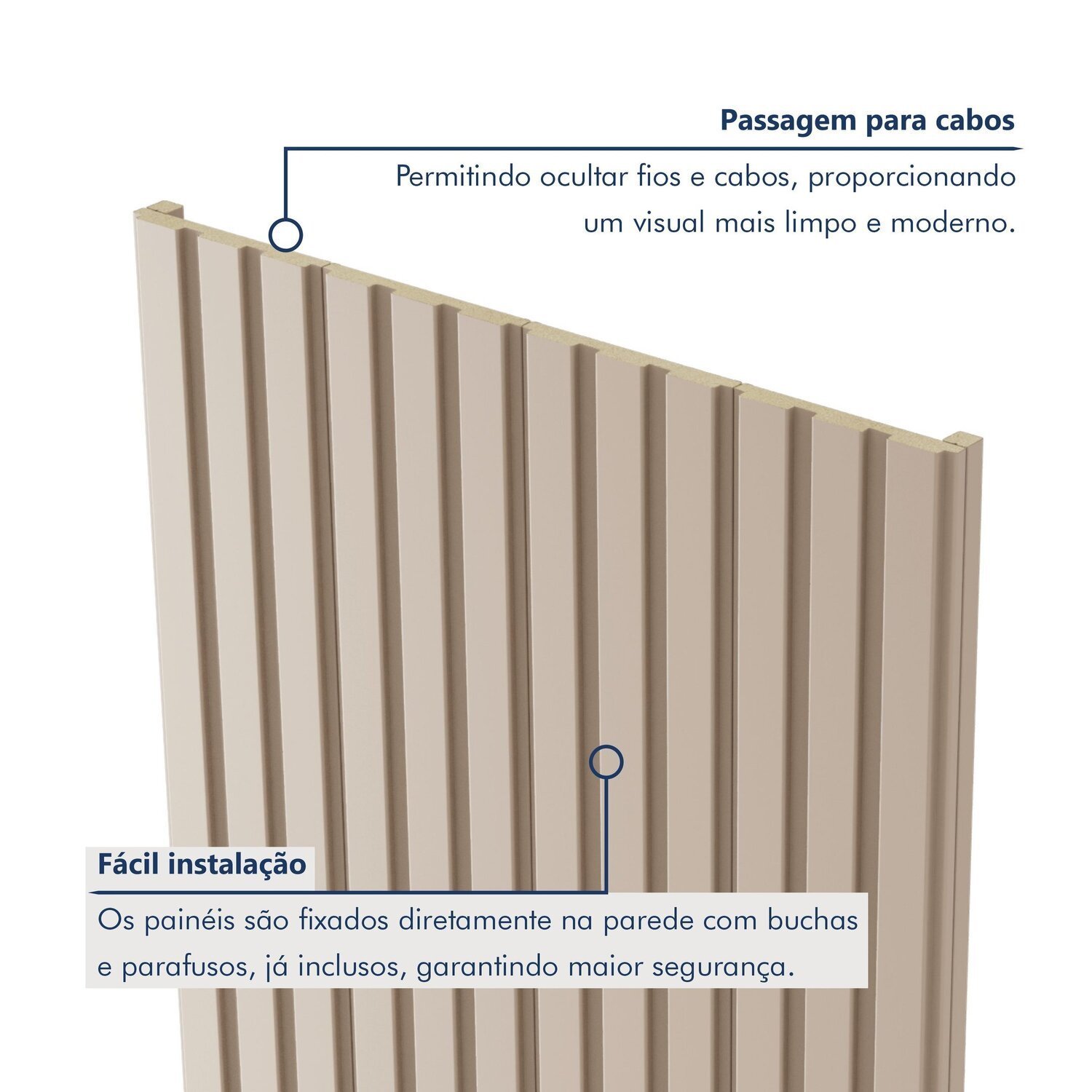 Painel Ripado Milão 2,50x0,58x3,3mm(1,45)m² Ecorevest - 6