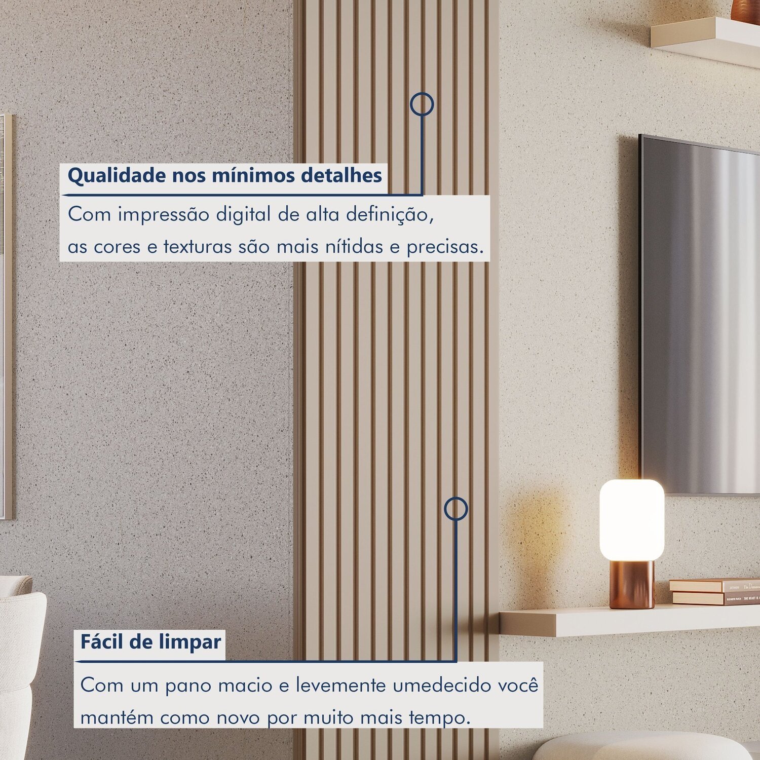 Painel Ripado Milão 2,50x0,58x3,3mm(1,45)m² Ecorevest - 5