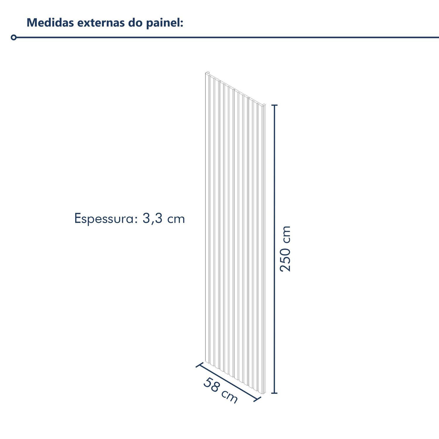 Painel Ripado Milão 2,50x0,58x3,3mm(1,45)m² Ecorevest - 4