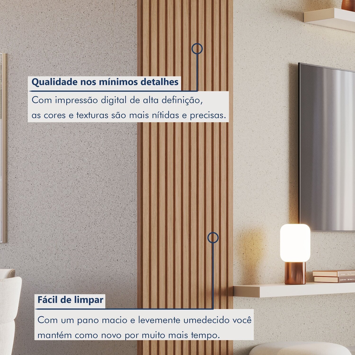 Painel Ripado Milão 2,50x0,58x3,3mm(1,45)m² Ecorevest - 5