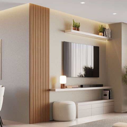 Painel Ripado Milão 2,50x0,58x3,3mm(1,45)m² Ecorevest Marrom/Itapuã