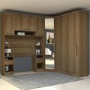 Ver imagem 1 de Guarda Roupa Solteiro Modulado Cp03 Delphi Avelã L01 - Mpozenato