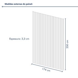 Painel Ripado Milão 2,50x1,74x3,3mm(4,35)m²  Ecorevest - 4