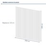 Painel Ripado Milão 2,50x2,32x3,3mm(5,8)m²  Ecorevest - 4
