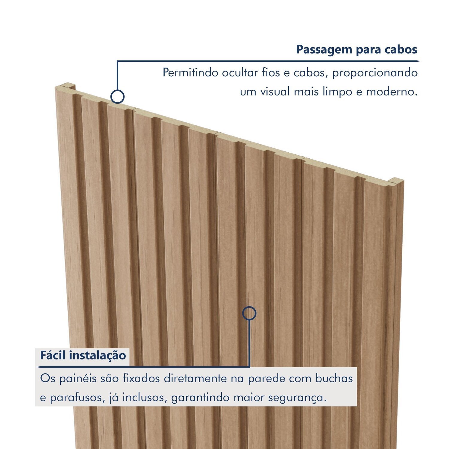 Painel Ripado Milão 2,50x2,32x3,3mm(5,8)m²  Ecorevest - 6