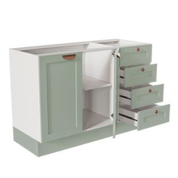 Cozinha Modulada 4 Peças 1 Torre Microondas 1 Aéreo 2 Balcões Arizona Cabecasa Madeiramadeira - 14