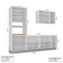Ver imagem 3 de Cozinha Modulada 4 Peças 1 Torre Microondas 1 Aéreo 2 Balcões Arizona CabeCasa MadeiraOriginals