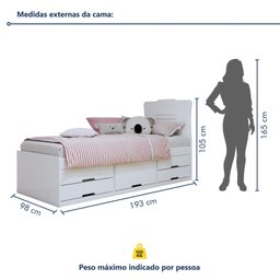 Quarto Infantil Completo Closet Caribe e Cama Alice 5 Gavetas - 11