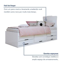 Quarto Infantil Completo Closet Caribe e Cama Alice 5 Gavetas - 3