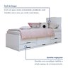 Quarto Infantil Completo Closet Caribe e Cama Alice 5 Gavetas - 3