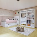 Ver imagem 1 de Quarto Infantil Completo Closet Caribe e Cama Alice 5 Gavetas