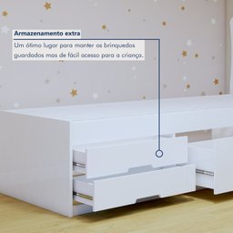Quarto Infantil Completo Closet Caribe e Cama Alice 5 Gavetas - 4