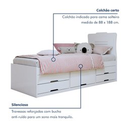 Quarto Infantil Completo Closet Caribe e Cama Alice 5 Gavetas - 2