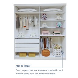 Quarto Infantil Completo Closet Caribe e Cama Alice 5 Gavetas - 9